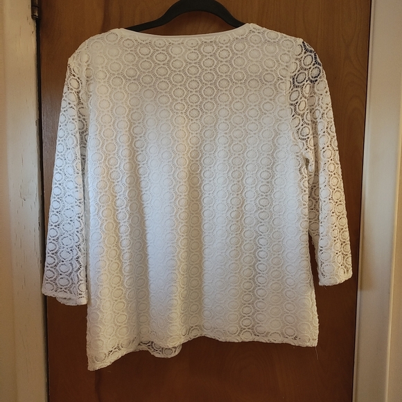 Dressbarn White Lace Blouse - Picture 3 of 3